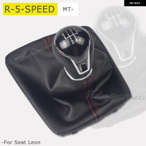 5/6スピード ギア シフト ノブレバー シフター GAITOR BOOT LEON III 3 MK3 2012-17 MT - 5 Speed Red Line