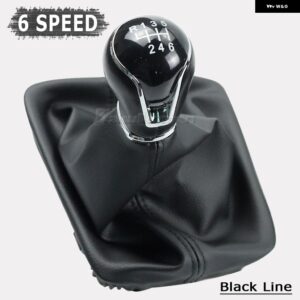 5/6スピード ギア シフト ノブレバー シフター GAITOR BOOT LEON III 3 MK3 2012-17 MT - 6 Speed Black Line