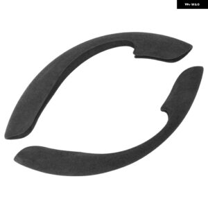 ステアリングホイール カバー 黒スエードレザーフィアットグランデプント TIPO STILO UNO アストラ車 プラド レイツ ステアリングホイール カバー - black2