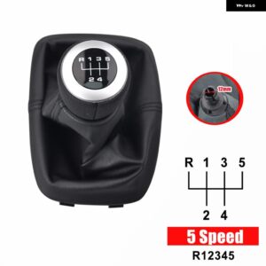 ギア シフト ノブシートアルハンブラ 2000 2001-2010 使用 12MM 5/6スピード シフター マニュアル ギア シフト ノブ GAITOR ブーツ - 5 speed