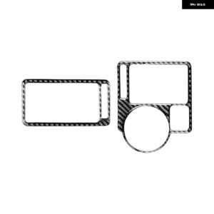 VW ゴルフ 4 ジェッタ ボラ MK4 R32 GTI 1999-2004 ダッシュボード パネル エアコン アウトレット ベントカバー カーボン トリム アクセサリー - side 2pcs RHD