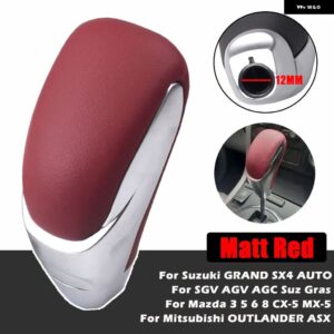 スズキ 自動変速機 ギア シフト ノブ 12MM カー スタイリング GRAND VITARA マツダ 3 5 6 8 CX-5 CX-7 三菱 - Matte red