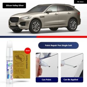 FORJAGUAR F-PACE ペイントペン用品 アクセサリー ペイントスクラッチ修復 スクラッチリムーバーペイントリペアセット - Silicon ValleySilver