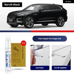 FORJAGUAR F-PACE ペイントペン用品 アクセサリー ペイントスクラッチ修復 スクラッチリムーバーペイントリペアセット - Narvik Black