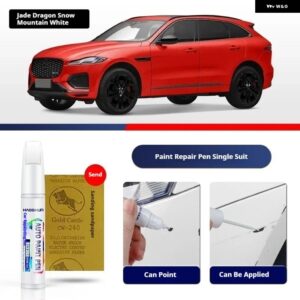 FORJAGUAR F-PACE ペイントペン用品 アクセサリー ペイントスクラッチ修復 スクラッチリムーバーペイントリペアセット - Dragon Snow White