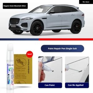 FORJAGUAR F-PACE ペイントペン用品 アクセサリー ペイントスクラッチ修復 スクラッチリムーバーペイントリペアセット - Snow Mountain Silver