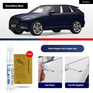 FORJAGUAR F-PACE ペイントペン用品 アクセサリー ペイントスクラッチ修復 スクラッチリムーバーペイントリペアセット - Portodino Blue