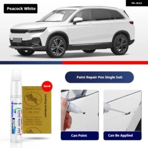 SKYWELL EV6 ペイントペン用品 アクセサリー ペイントスクラッチ修復 スクラッチリムーバーペイントリペアセット - Peacock White