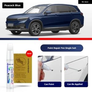 SKYWELL EV6 ペイントペン用品 アクセサリー ペイントスクラッチ修復 スクラッチリムーバーペイントリペアセット - Peacock Blue