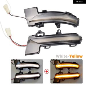 シュコダ オクタヴィア MK3 5E ダイナミック LED ウィンカー ウインカー ミラー フラッシャー ライト 2014-19 - White-Yellow