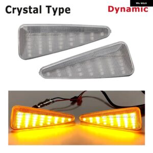 ダイナミック LED サイド マーカー ライト ターン シグナル ウインカー ランプ 2 種類 DACIA LOGAN SANDERO I RENAULT STEPWAY THALIA 2008-2011 - Crystal
