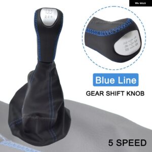 LADA BA3 2101 2102 2103 2104 2105 2106 2107 ギア シフト ノブとゲートル ブーツ カバー インテリア アクセサリー - blue line
