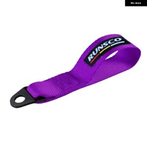 RUNSCO パフォーマンス牽引ストラップ フック強度ナイロン牽引フックロープ トレーラー牽引ストラップ - RS11-Purple