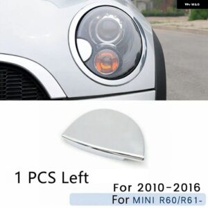 フロント ヘッドライト ウォッシャー クローム シルバー カバー ミニ カントリーマン R60 R61 10-16 ヘッドライト ウォッシャー トリム キャップ - Chrome Silver Left