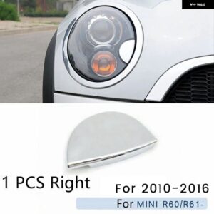 フロント ヘッドライト ウォッシャー クローム シルバー カバー ミニ カントリーマン R60 R61 10-16 ヘッドライト ウォッシャー トリム キャップ - Chrome Silver Right