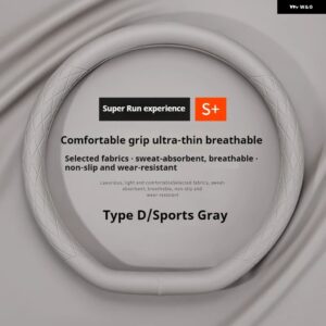 アンチスリップ 自動装飾 PU レザー ステアリングホイール カバー フィアットグランデプント TIPO STILO UNO アストラブラボーパンダ FREEMO - D type