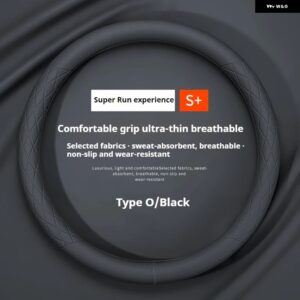 アンチスリップ 自動装飾 PU レザー ステアリングホイール カバー フィアットグランデプント TIPO STILO UNO アストラブラボーパンダ FREEMO - circular type4