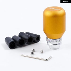 ギア シフト ノブギアスティック マニュアル シフター レバー格納式長さ ギアヘッド 合金 - Gold