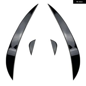 VW ゴルフ 6 MK6 GTI GTD 2009-13 フロント バンパー サイド スポイラー スプリッター カナード エアブレードチューニングブラック トリム - A Set Canard