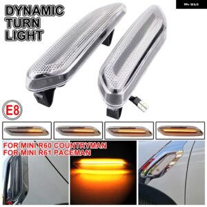 サイドマーカー流れるダイナミックシーケンシャルウインカー インジケーター LED ウィンカーライト ミニクーパーR60 R61カントリーマンペースマン - Dynamic Crystal