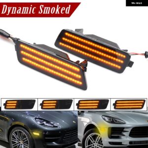 VW ゴルフ MK5 MK6 R32 GTI ラビットジェッタ 1K5945071A 1K5945072A 車 アンバー LED ウィンカーランプ インジケーター フロントサイド マーカーライト - Dynamic Smoked