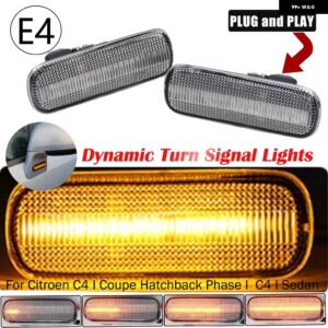 LED ダイナミックサイドミラー ウインカー ウィンカーライト 6325G2 シトロエン C4 MKI クーペ ハッチバック セダン 2006-10 - Dynamic Crystal