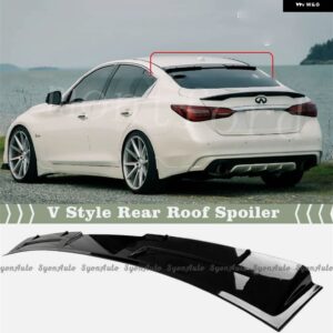 インフィニティ Q50 Q50S ルーフ スポイラー 2014-16 ABS 素材 ブラック リア トランク スポイラー - Unpainted