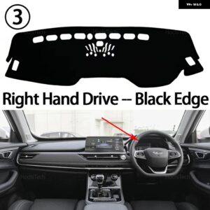 CHERY TIGGO 8 2022-2023 ダッシュボード カバー 光避けパッド サンシェード 抗 UV カーペットノンスリップケースマット - Right Hand Black