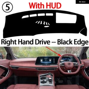 ダッシュボード カバー パッド MG MG 7 MG7 2022 2023 2024 2025 2026 カーアクセサリー ダッシュボード サンシェード ANTO-UV カーペット - Right Black with HUD