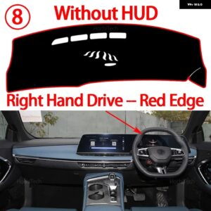 ダッシュボード カバー パッド MG MG 7 MG7 2022 2023 2024 2025 2026 カーアクセサリー ダッシュボード サンシェード ANTO-UV カーペット - Right Red No HUD