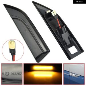 1ペア ダイナミックシーケンシャル LED サイドマーカー ウインカーライト インジケータリピーター VW トランスポーター T6 キャディ - Dynamic Black B