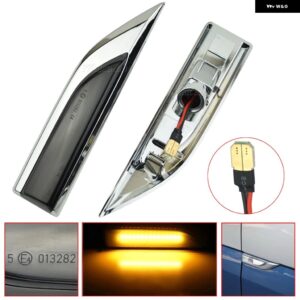 1ペア ダイナミックシーケンシャル LED サイドマーカー ウインカーライト インジケータリピーター VW トランスポーター T6 キャディ - Dynamic Electroplate