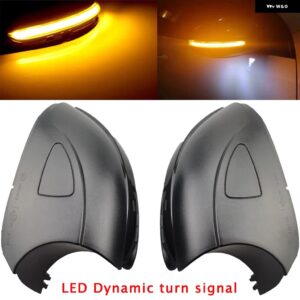 2個 ダイナミックウインカー LED ウィンカーライト VW R20 2008-2012 TOURAN 2011-2015 サイドミラー インジケーター シーケンシャル - Yellow