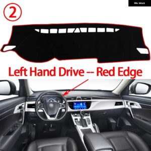 プロトン X70 2018-2025 インテリア アクセサリー自動車 ダッシュボード カバー ダッシュマットボードパッド カーペットダッシュマット抗 UV マット RHD - Left Hand Red Edge