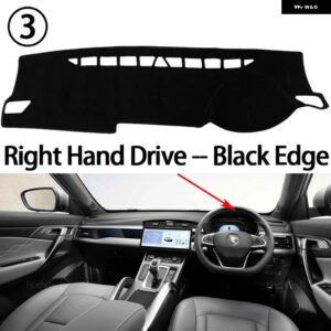 プロトン X70 2018-2025 インテリア アクセサリー自動車 ダッシュボード カバー ダッシュマットボードパッド カーペットダッシュマット抗 UV マット RHD - Right Hand Black