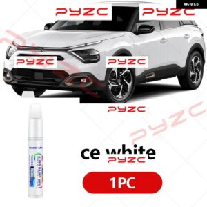 シトロエン C4 2004-2025 LC B7 E3 ペイントタッチアップペンキット - スクラッチ修復車スクラッチリムーバー ブラシ付き DIY オートアクセサリー - Ice White