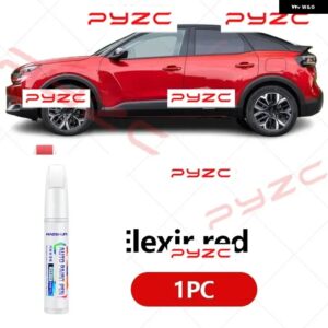 シトロエン C4 2004-2025 LC B7 E3 ペイントタッチアップペンキット - スクラッチ修復車スクラッチリムーバー ブラシ付き DIY オートアクセサリー - Elexir red