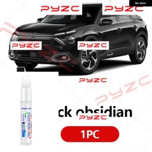 シトロエン C4 2004-2025 LC B7 E3 ペイントタッチアップペンキット - スクラッチ修復車スクラッチリムーバー ブラシ付き DIY オートアクセサリー - Black obsidian