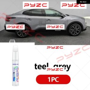 シトロエン C4 2004-2025 LC B7 E3 ペイントタッチアップペンキット - スクラッチ修復車スクラッチリムーバー ブラシ付き DIY オートアクセサリー - Steel grey