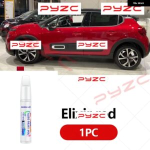 シトロエン C3 1996-2025 ペイントタッチアップペンキット - スクラッチ修復車スクラッチリムーバー ブラシ付き DIY オートアクセサリー - Elixir red