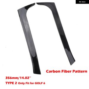 VW ゴルフ 6 MK6 GTI GTR GTD 2008-12 リアウィンドウサイド スポイラー ディフューザー テールフィンカーアクセサリー - Carbon Fiber Type 2
