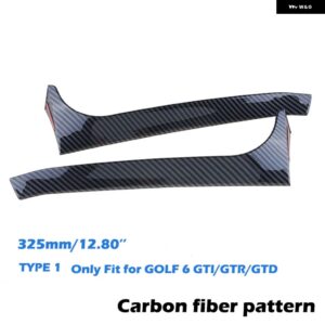 VW ゴルフ 6 MK6 GTI GTR GTD 2008-12 リアウィンドウサイド スポイラー ディフューザー テールフィンカーアクセサリー - Carbon Fiber Type 1