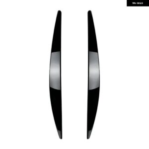 シュコダ オクタヴィア MK3 2015 2016 2017 ヘッドライト ステッカー カバー カバー トリム グロスブラックアイブロウ 外装 アクセサリー - Gloss Black