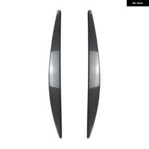 シュコダ オクタヴィア MK3 2015-2017 ヘッドライト アイブロウ ヘッドランプ トリム カーボンルック/グロスブラック ヘッドライト ランプカバー 眉 - Carbon Fiber Look