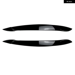 シュコダ オクタヴィア MK3 2015-2017 ヘッドライト アイブロウ ヘッドランプ トリム カーボンルック/グロスブラック ヘッドライト ランプカバー 眉 - Glossy black