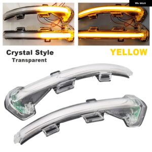 VW パサート B8 ARTEON 2015-19 2個 車ダイナミック LED ウィンカーライト バックミラー ウインカー インジケーター - Crystal