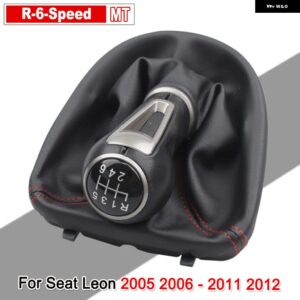 5/6スピード マニュアル ギアスティック シフト レバースティックノブレザー ブーツ シートレオン 2005-09-2012 - 6 speed
