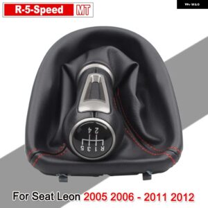 5/6スピード マニュアル ギアスティック シフト レバースティックノブレザー ブーツ シートレオン 2005-09-2012 - 5 speed