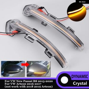 ダイナミック ウインカー LED ウインカー VW パサート B8 バリアント ARTEON ライト ミラー インジケーター シーケンシャル 2016-21 - Crystal