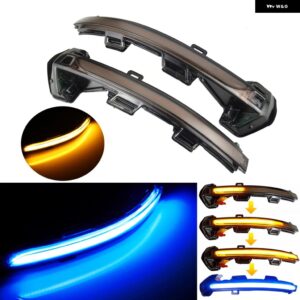 ダイナミック ウインカー LED ウインカー VW パサート B8 バリアント ARTEON ライト ミラー インジケーター シーケンシャル 2016-21 - Dynamic Yellow Blue